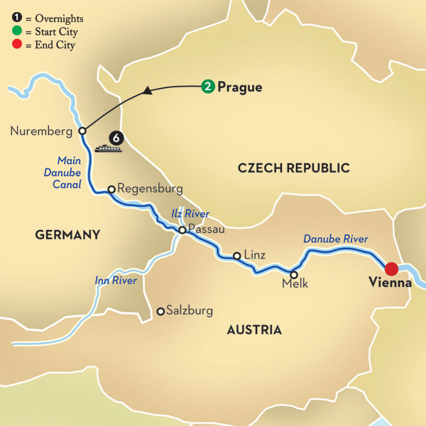 Christmas Time on the Danube Map