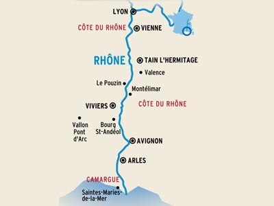 Lyon Cruise map