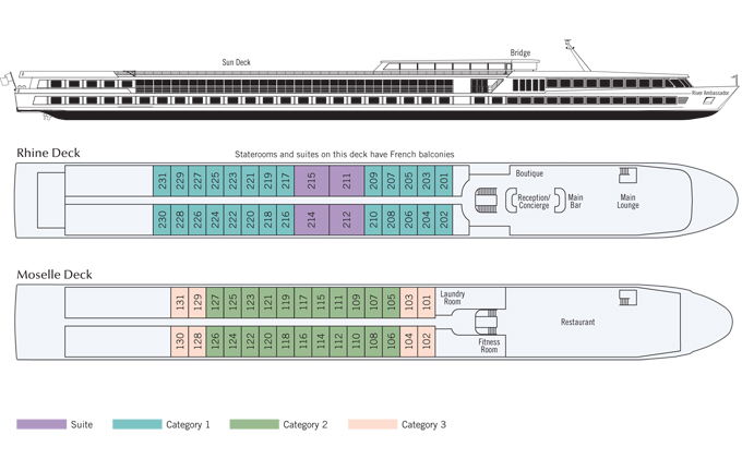 River Ambassador Deck Plan
