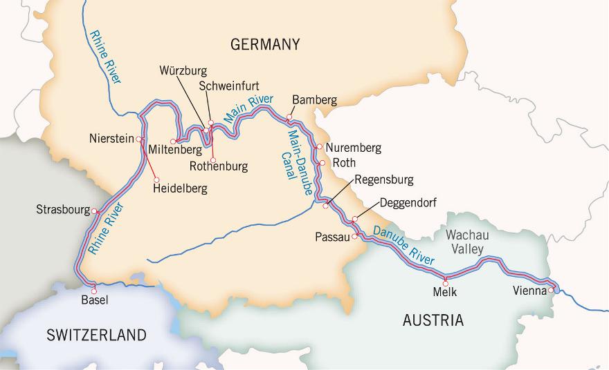 Grand European Discovery map