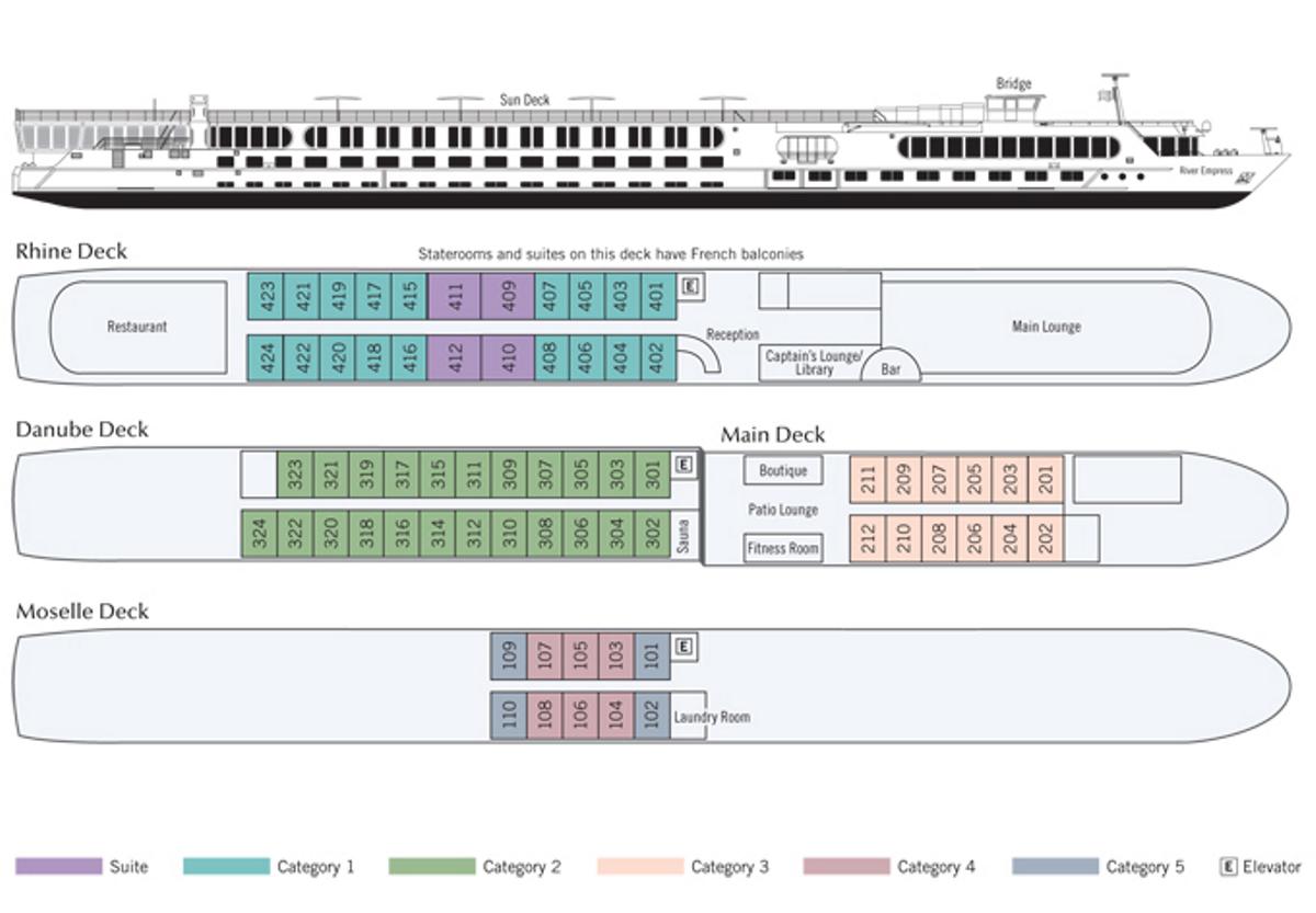 River Empress deck plan