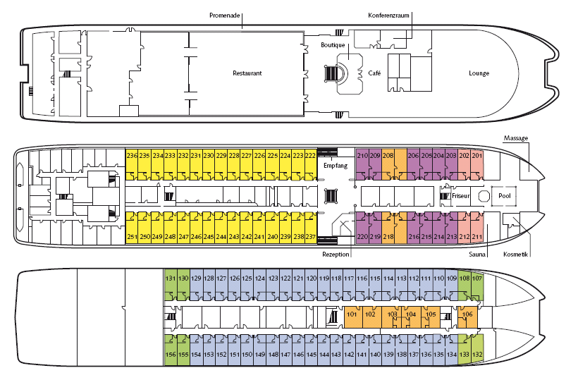 MV Mozart Deck plan