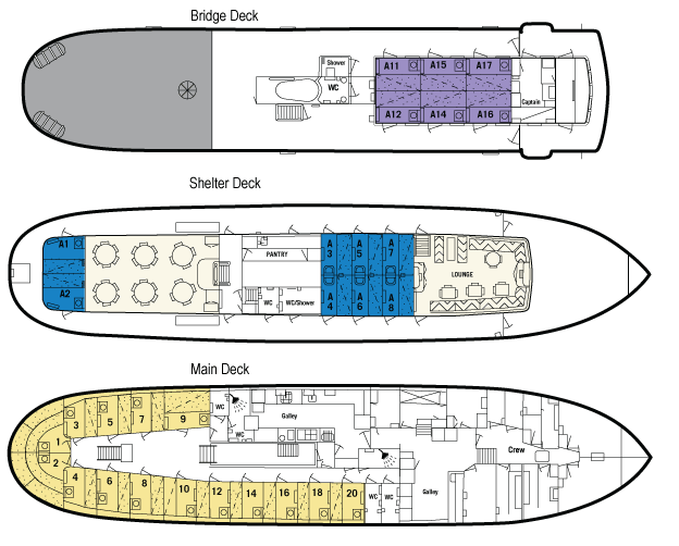 Gota Canal, Juno Deck plan