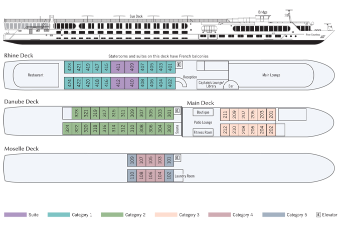 River Countess Deck plan