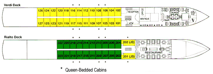 MV Casanova deck plan
