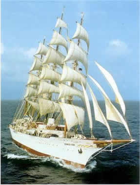 Sea Cloud at sea